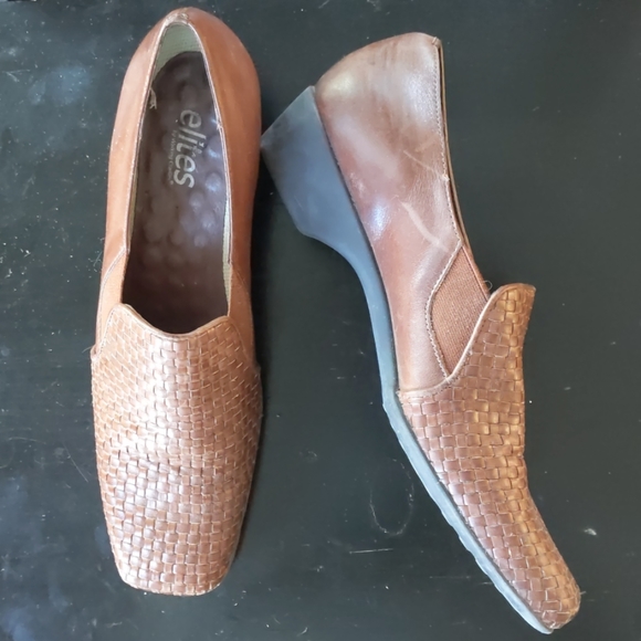 Walking Cradles Shoes Elites Walking Cradle Woven Leather Slip On